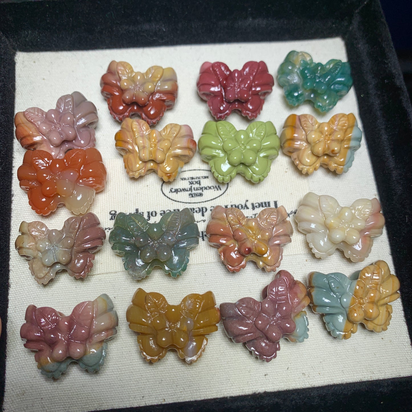 【Alashan Agate Charms】Flower Bow 花朵蝴蝶结15mm+