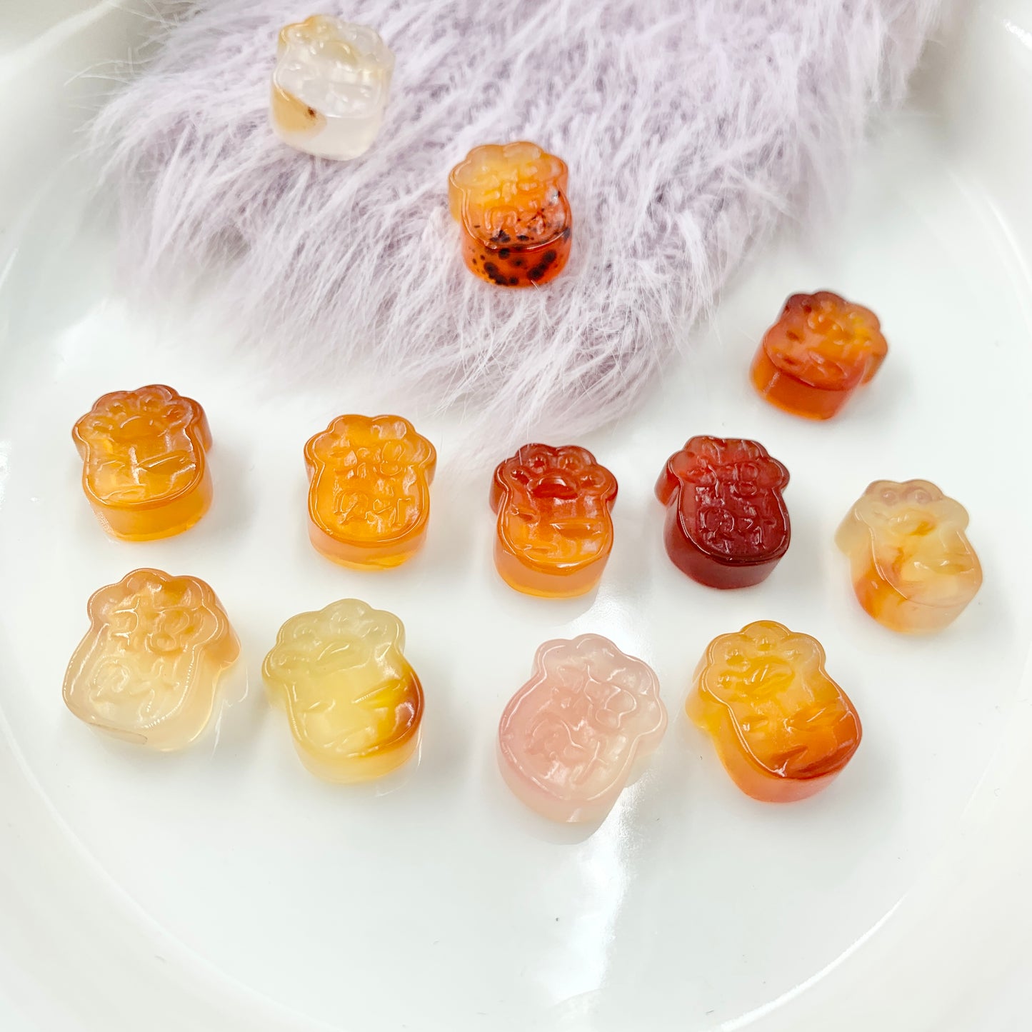 【Alashan Agate】Jelly lucky cat claw