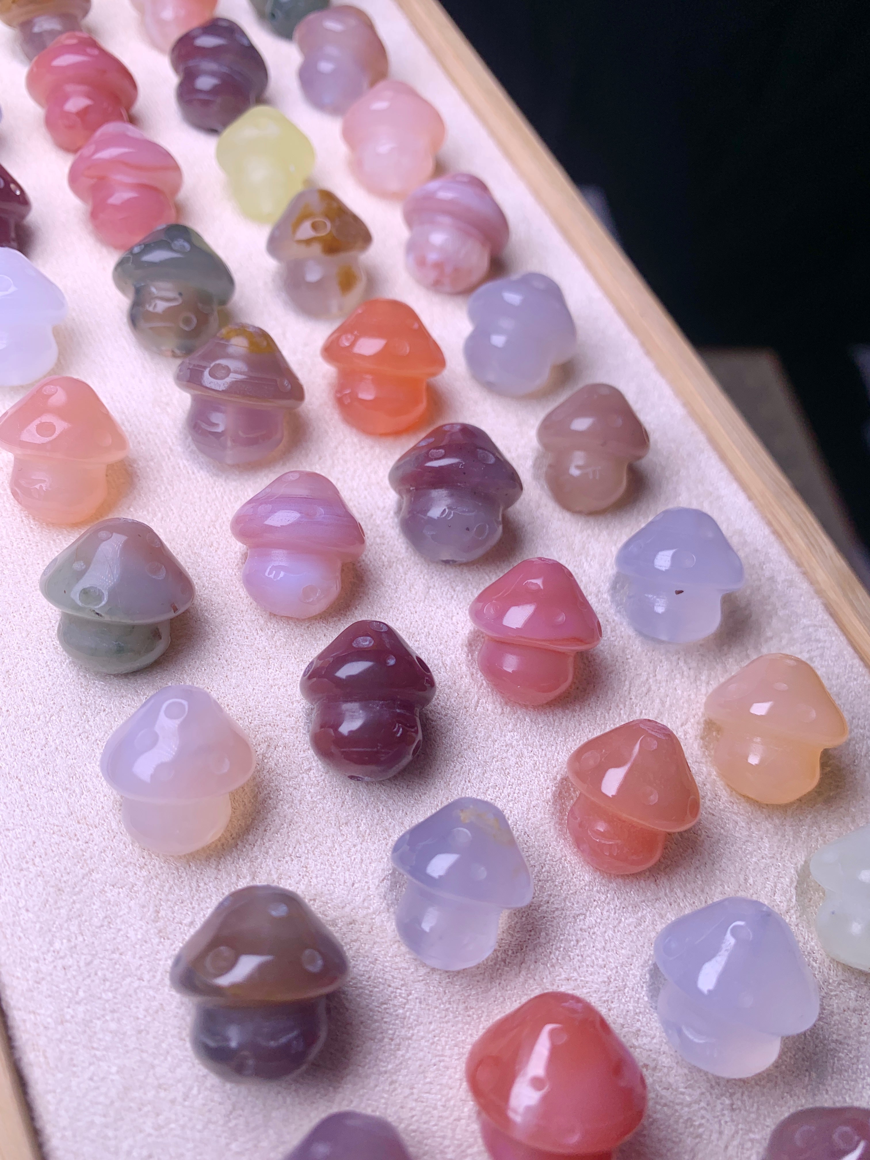 【Agate d'Alashan】 Champignon en gelée