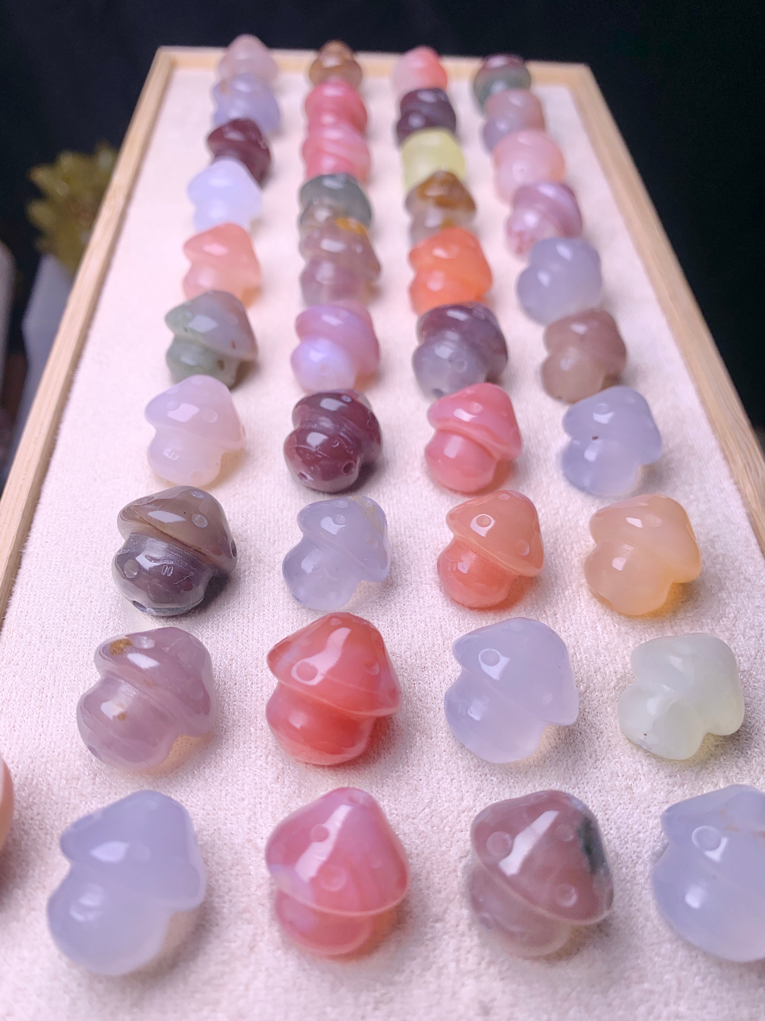 【Agate d'Alashan】 Champignon en gelée