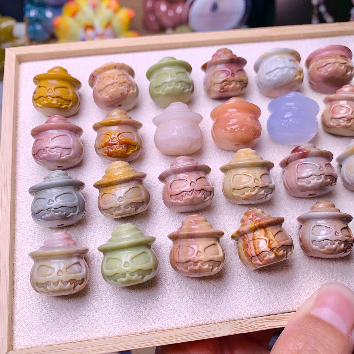 【Alashan Agate】  Halloween pumpkins