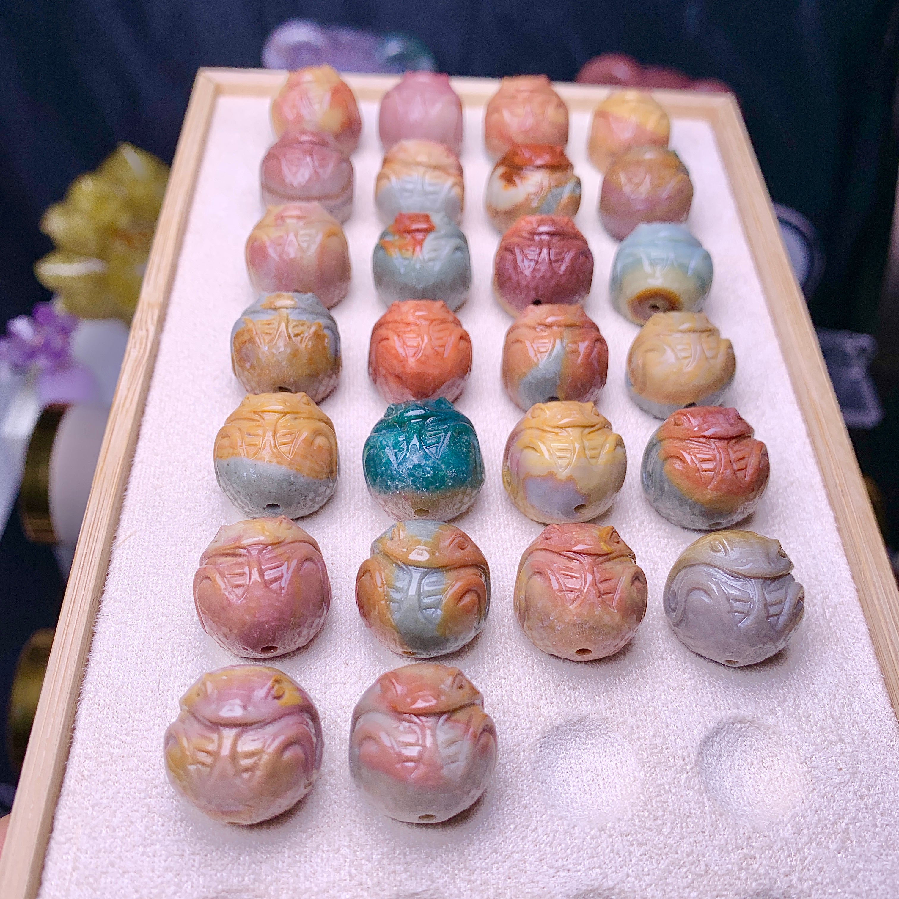 【Alashan Agate】 Snakehead bead