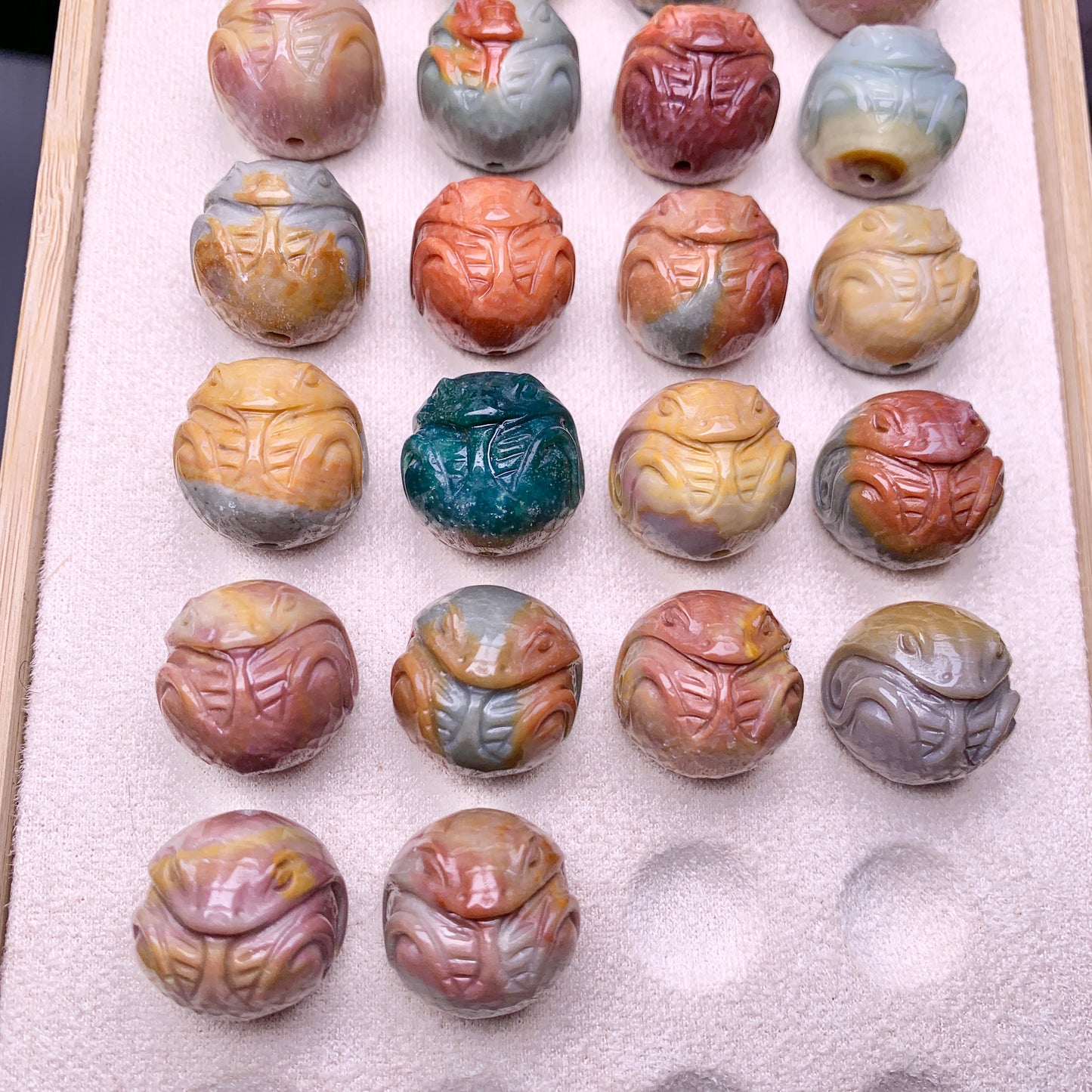 【Alashan Agate】 Snakehead bead