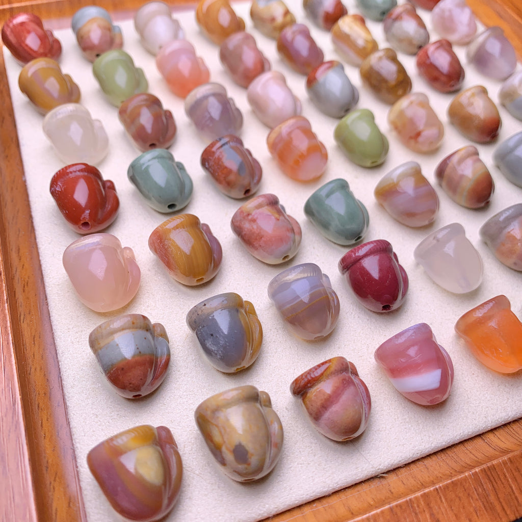 【Alashan Agate】 Christmas hat