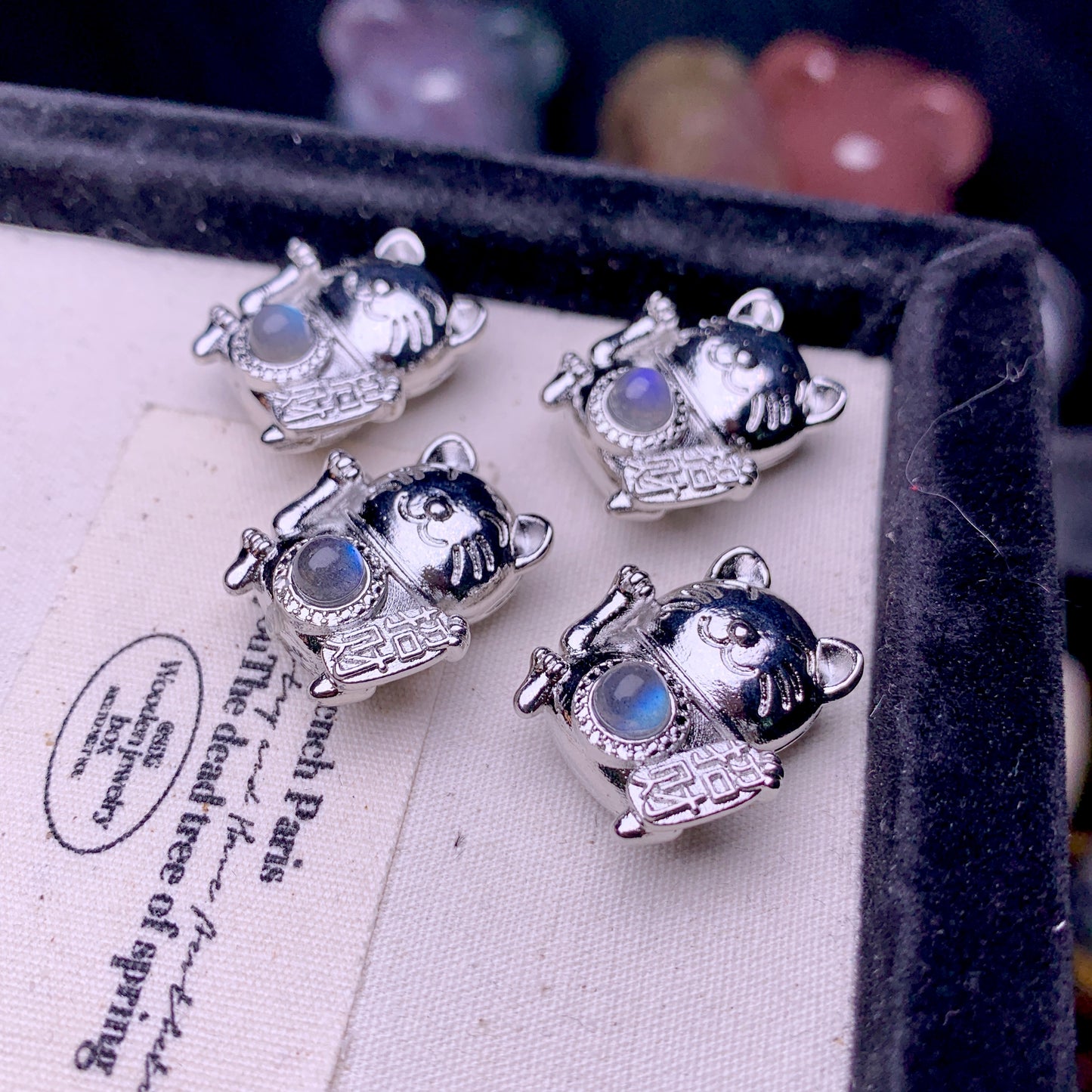 【Labradorite】Lucky Cat Box