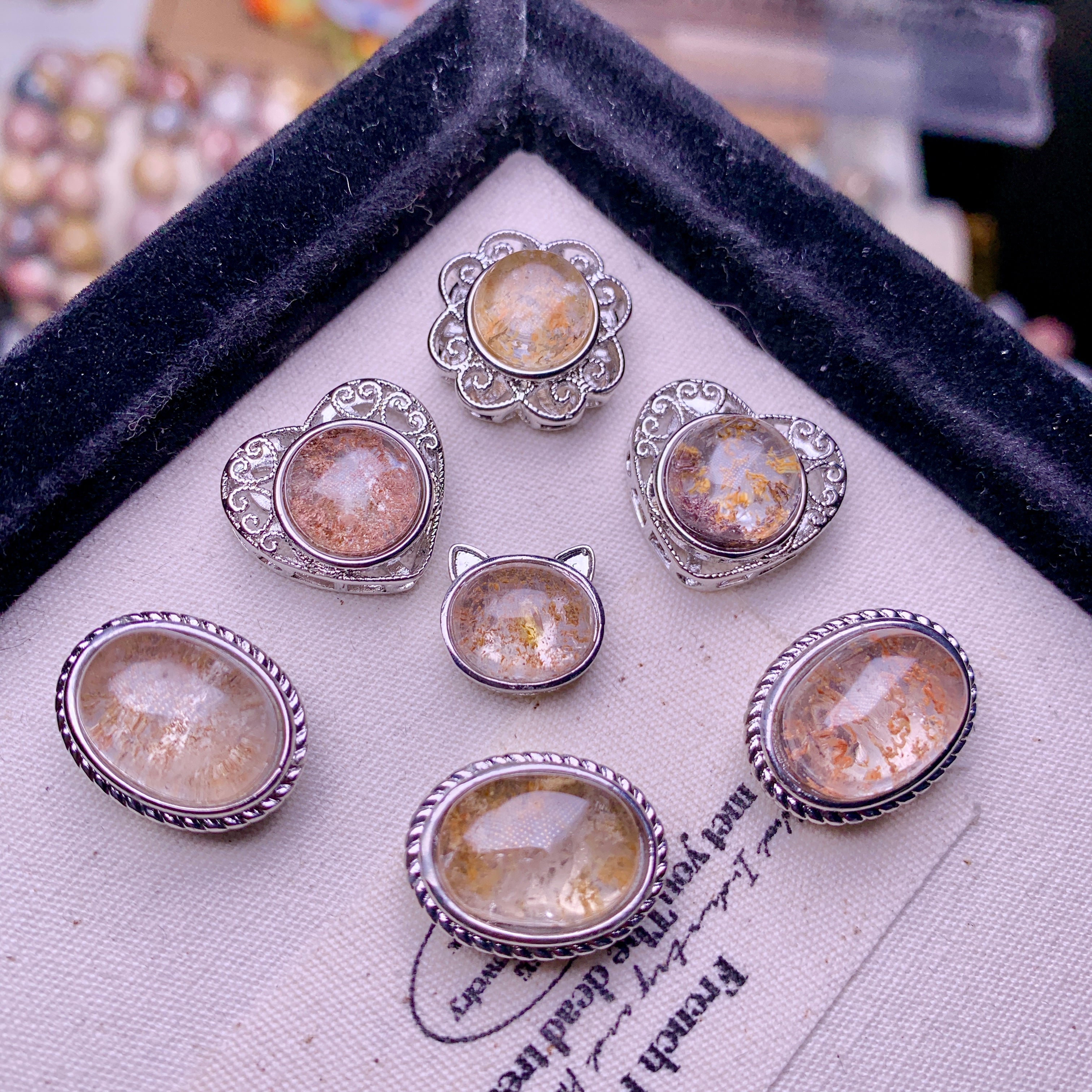 【Phantom Quartz】Oval, Round, Heart, Butterfly, Cat's Head Box