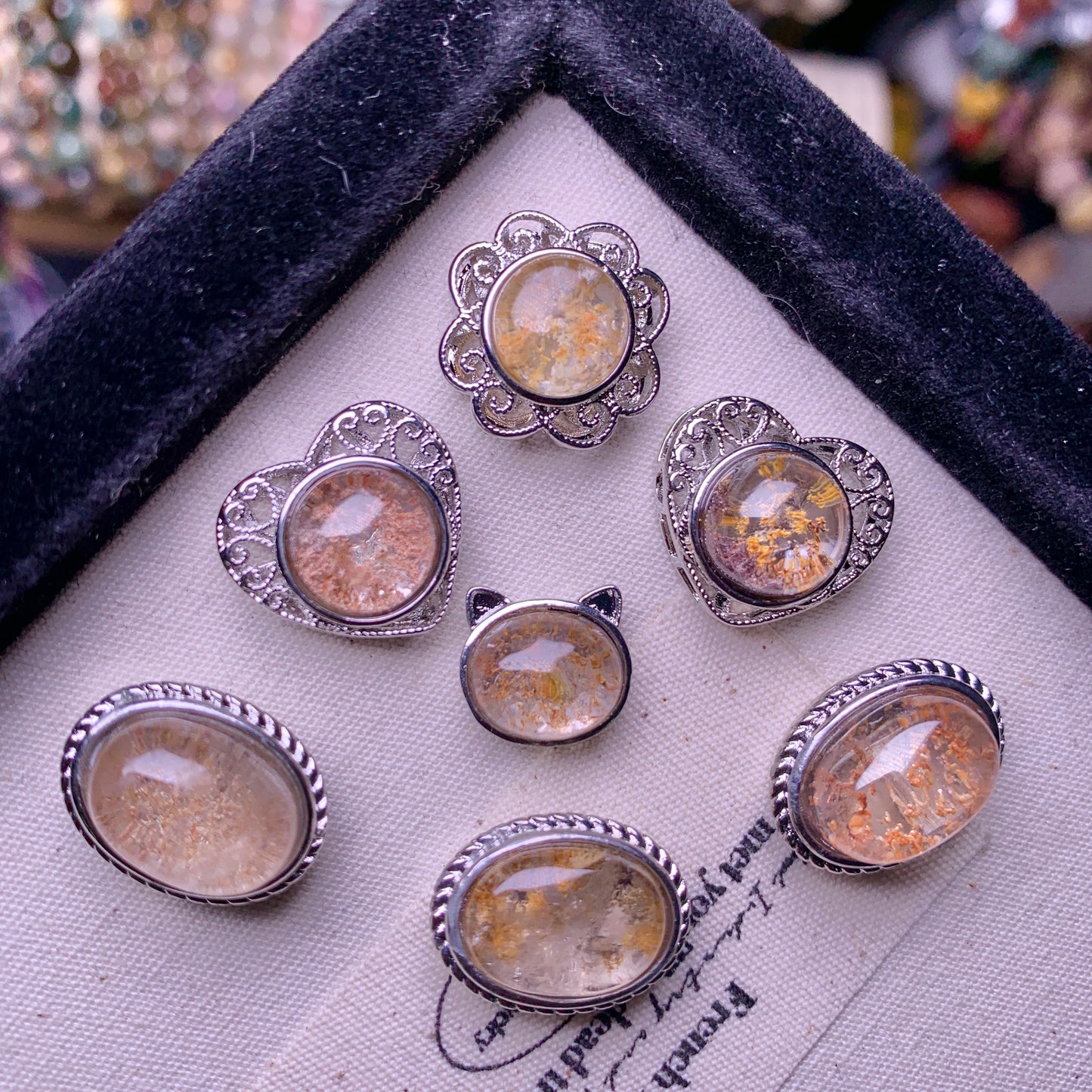 【Phantom Quartz】Oval, Round, Heart, Butterfly, Cat's Head Box