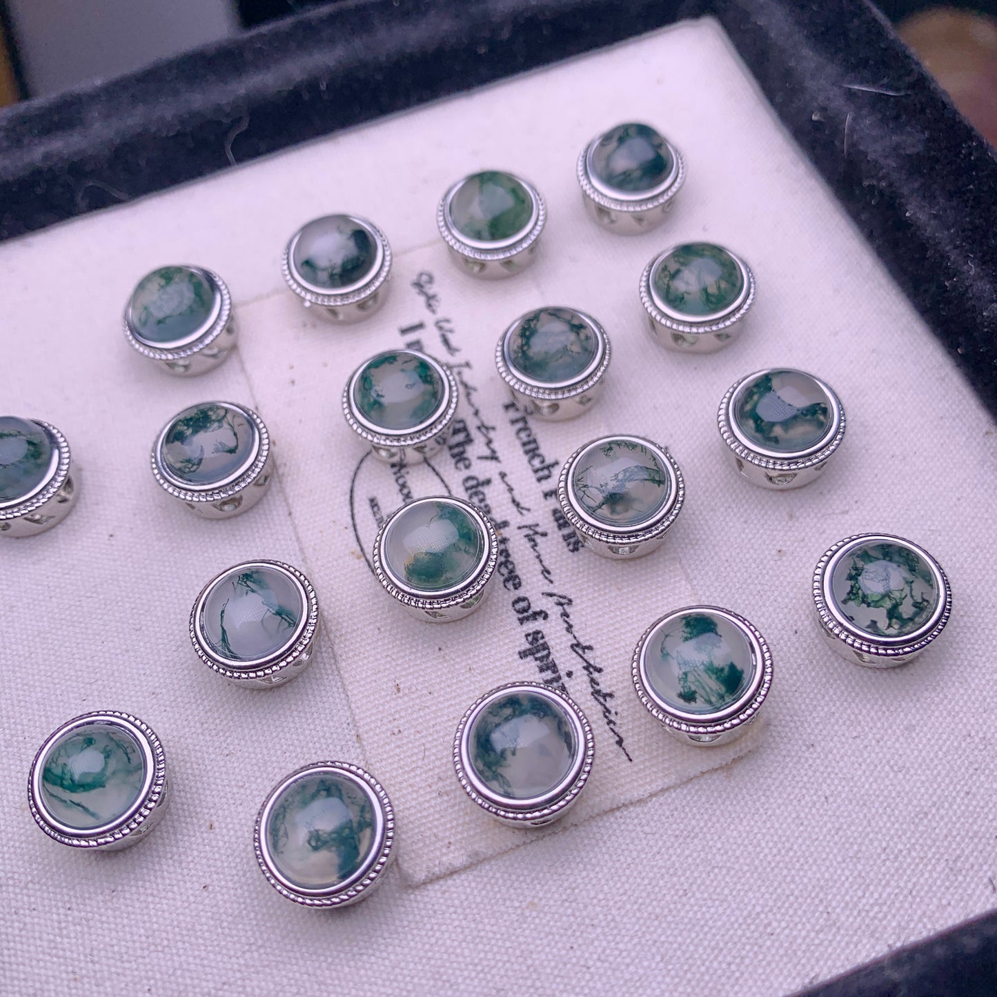 【Moss agate】Round box