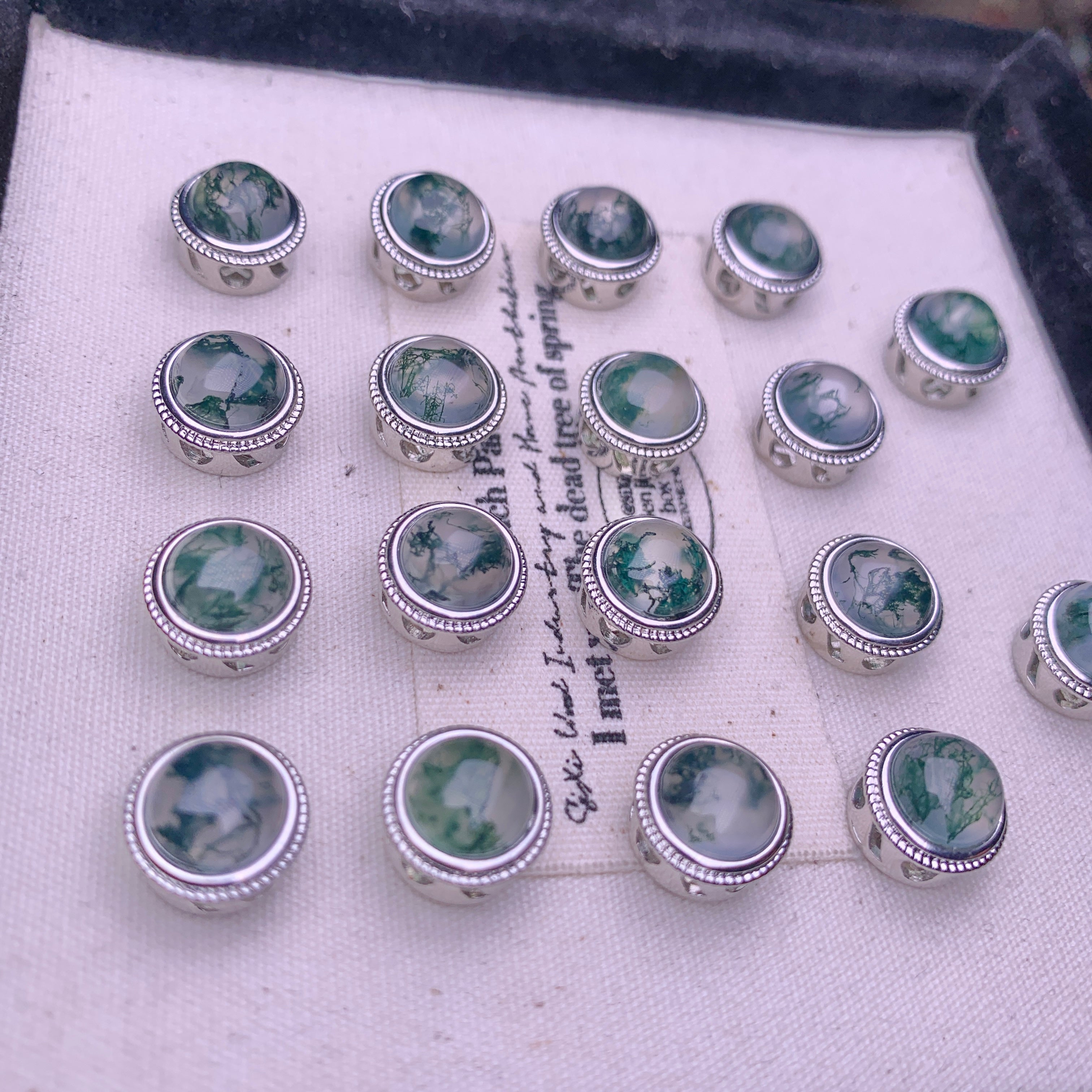 【Moss agate】Round box