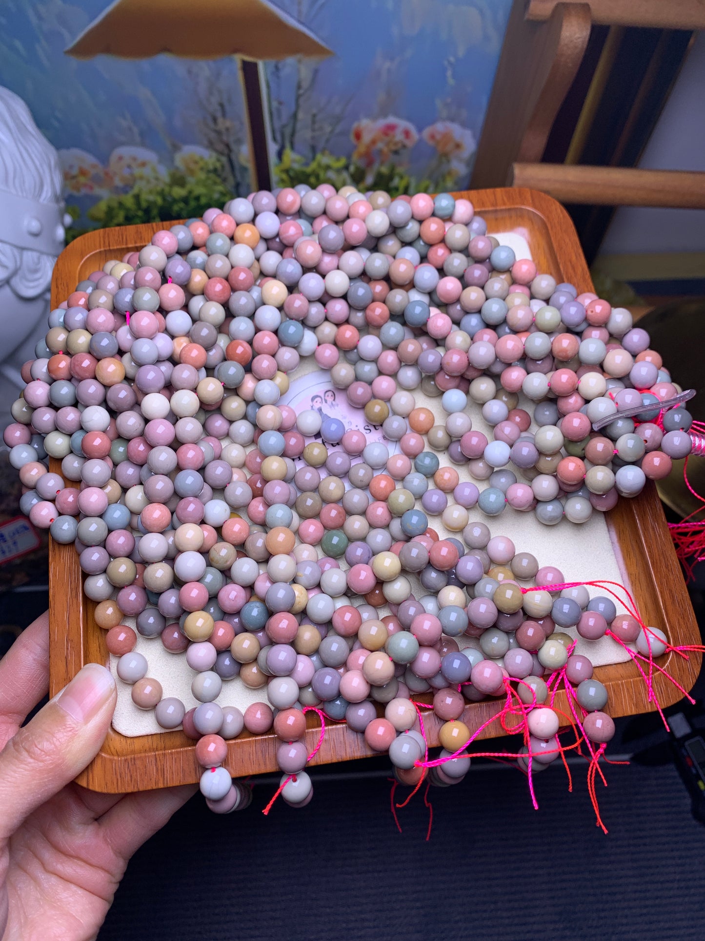 Alashan agate macaroon color strand 8mm [longth 40cm]