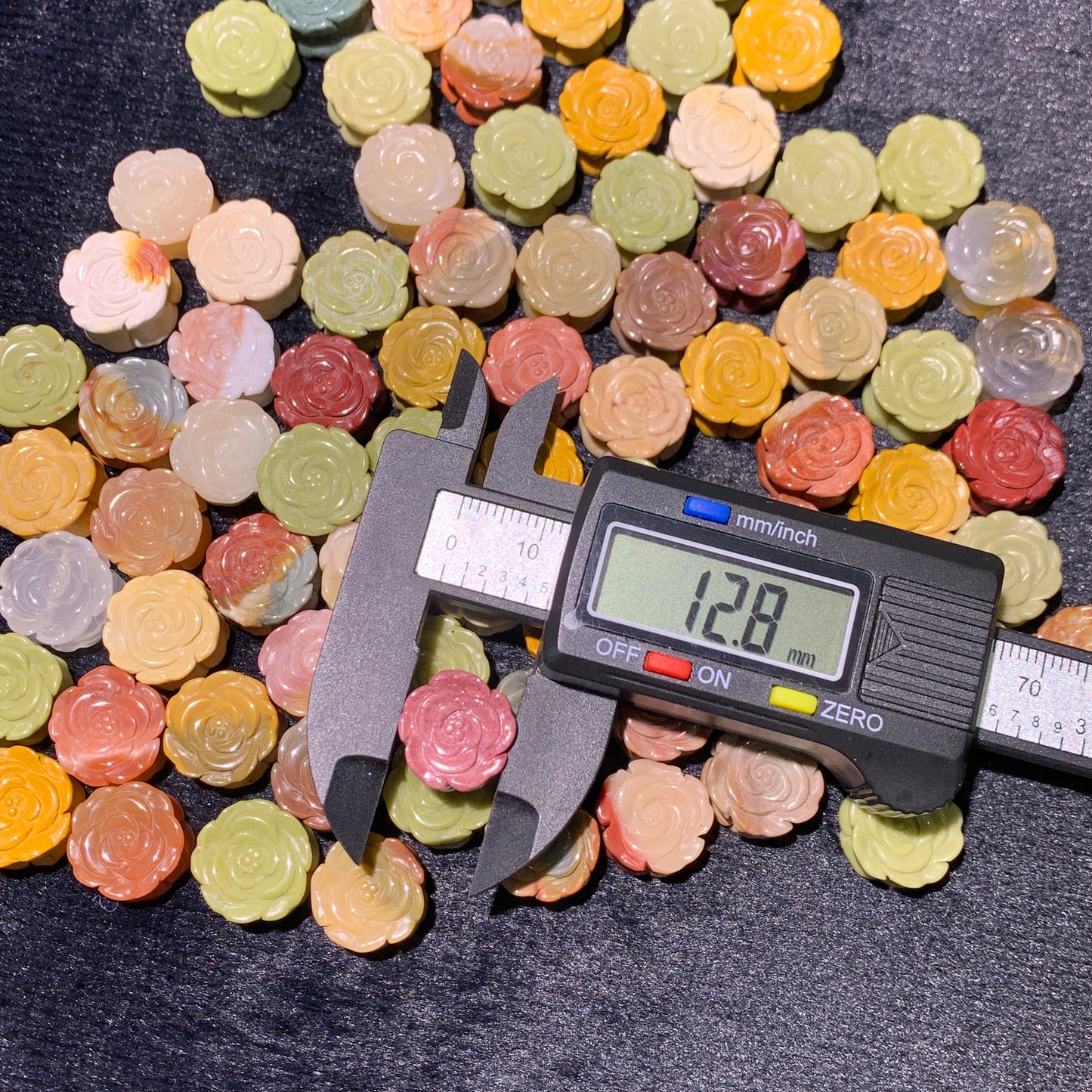 Natural Alashan Agate Double Sided Flower charms