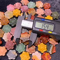 Natural Alashan agate lotus flowers charms