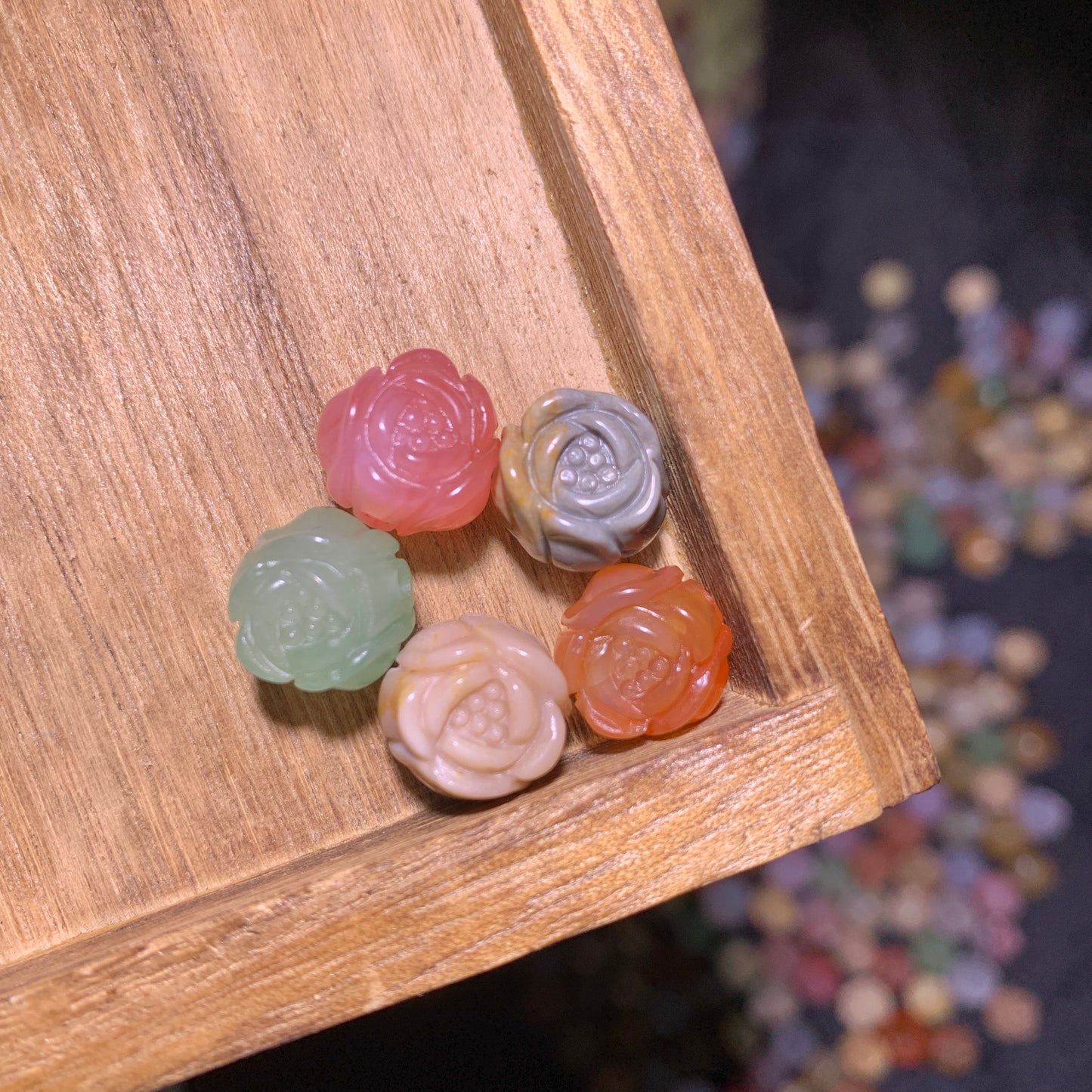 Natural Alashan agate pod charms