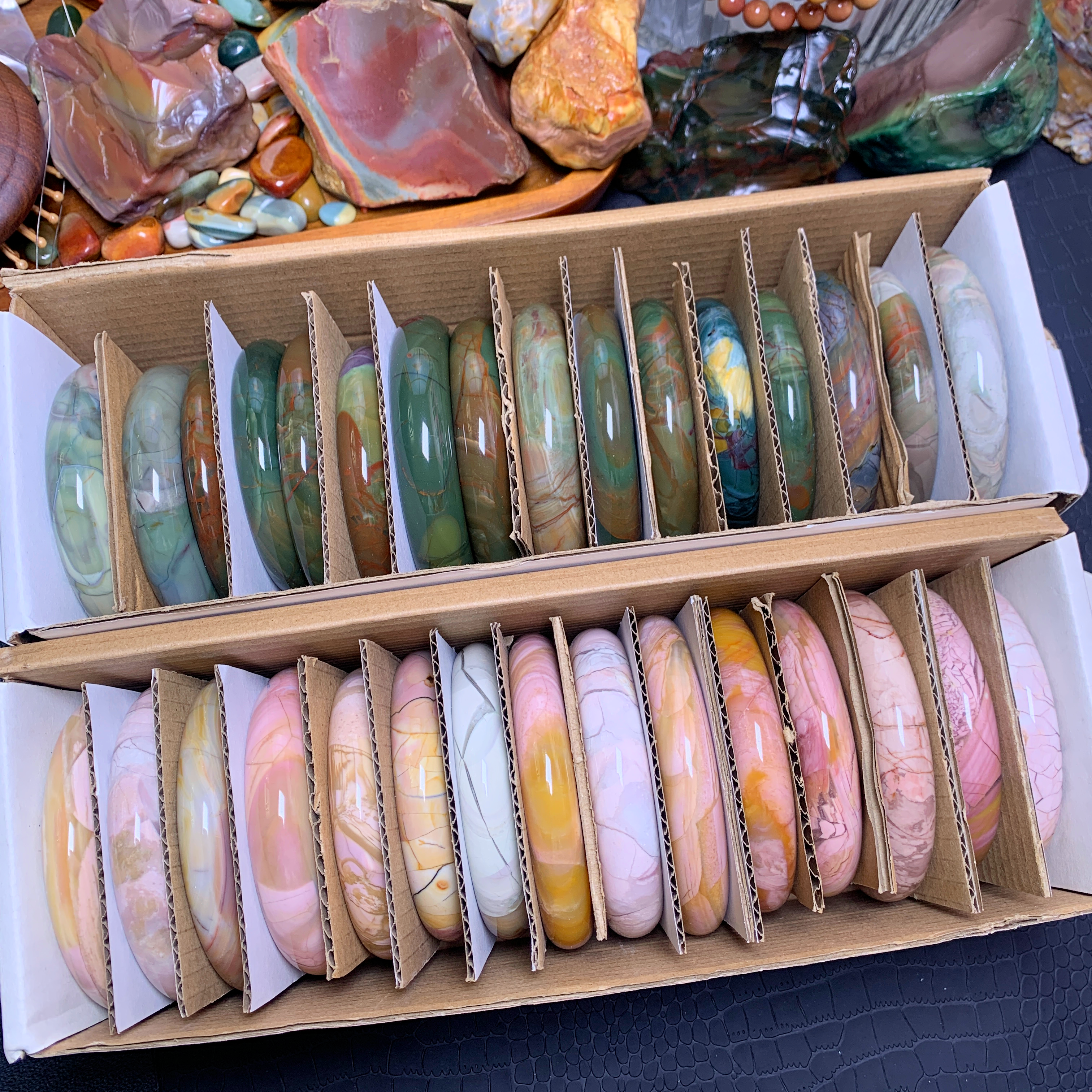 Alashan agate bangles