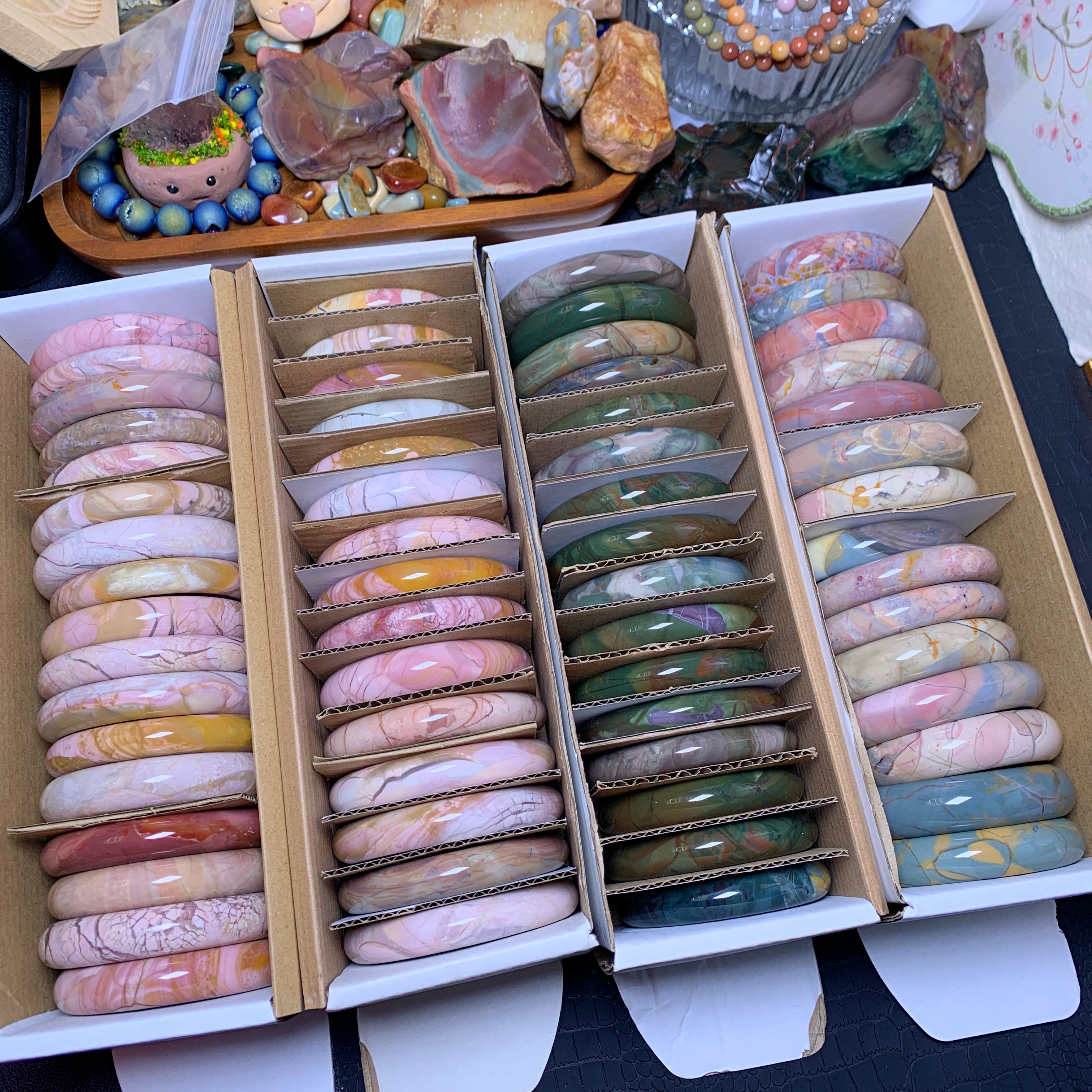 Alashan agate bangles