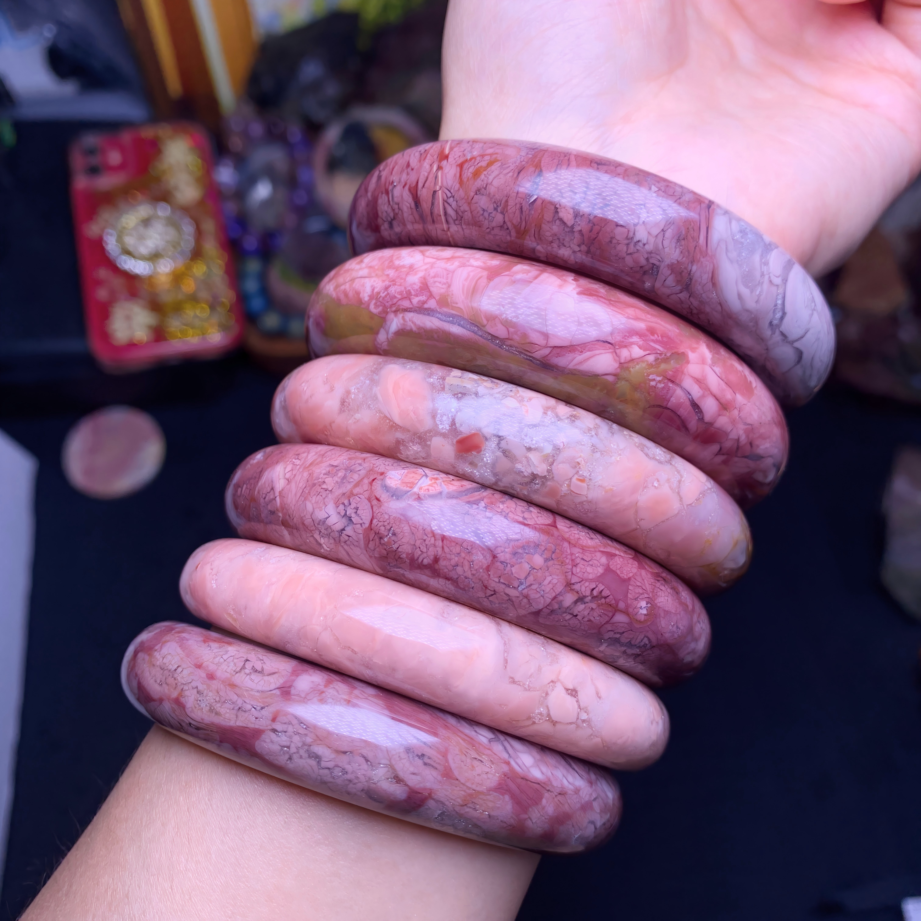 Alashan agate bangles