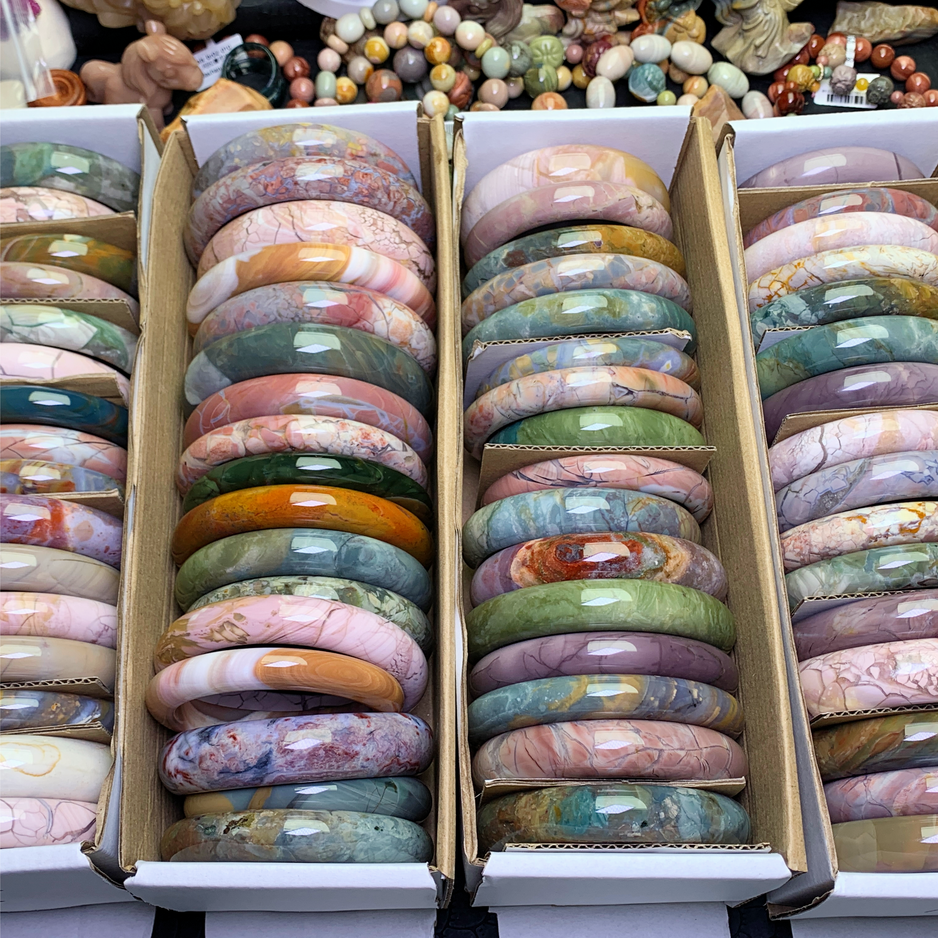 Alashan agate bangles