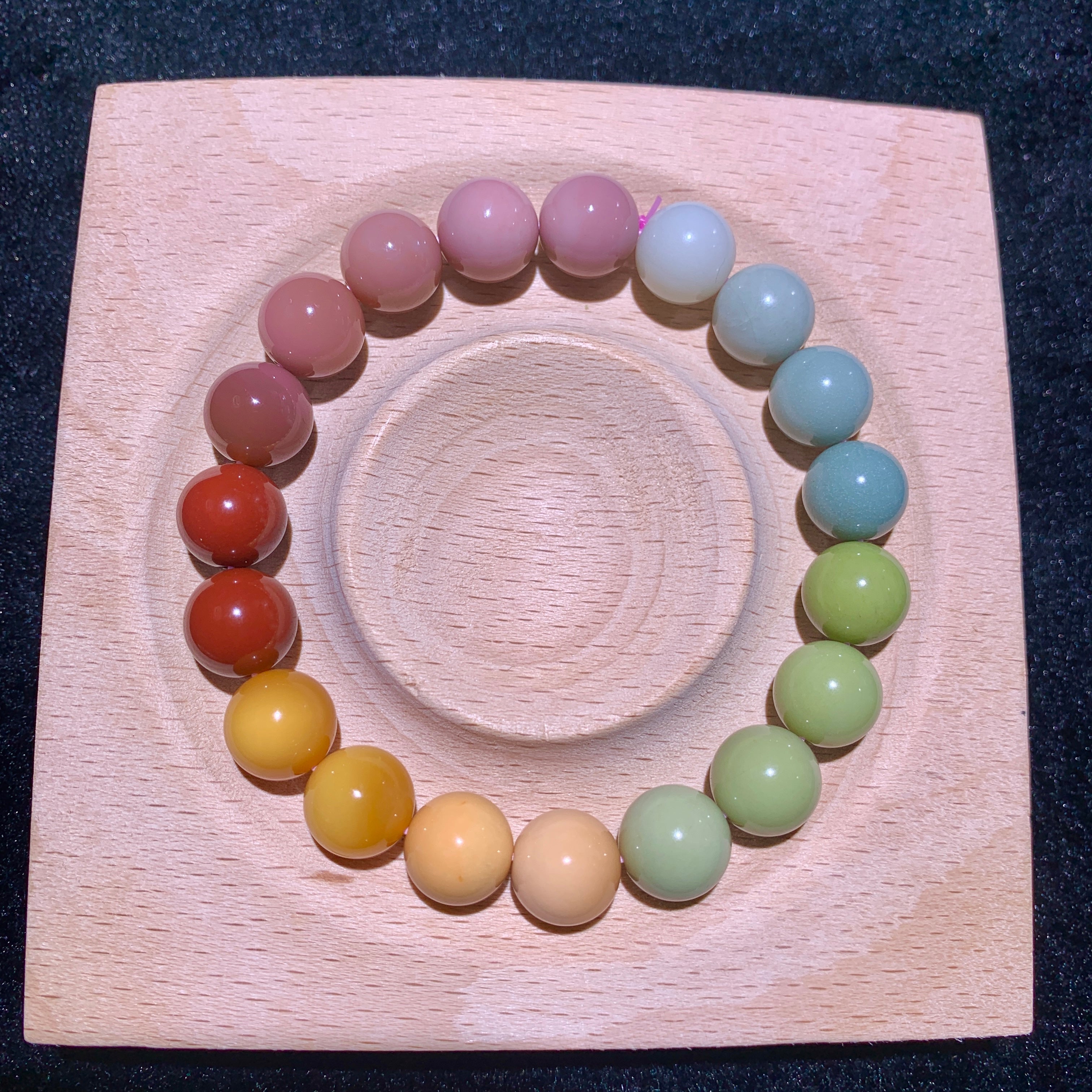【als-br23】Alashan Agate Rainbow bracelets 8mm,9mm,10mm,11mm