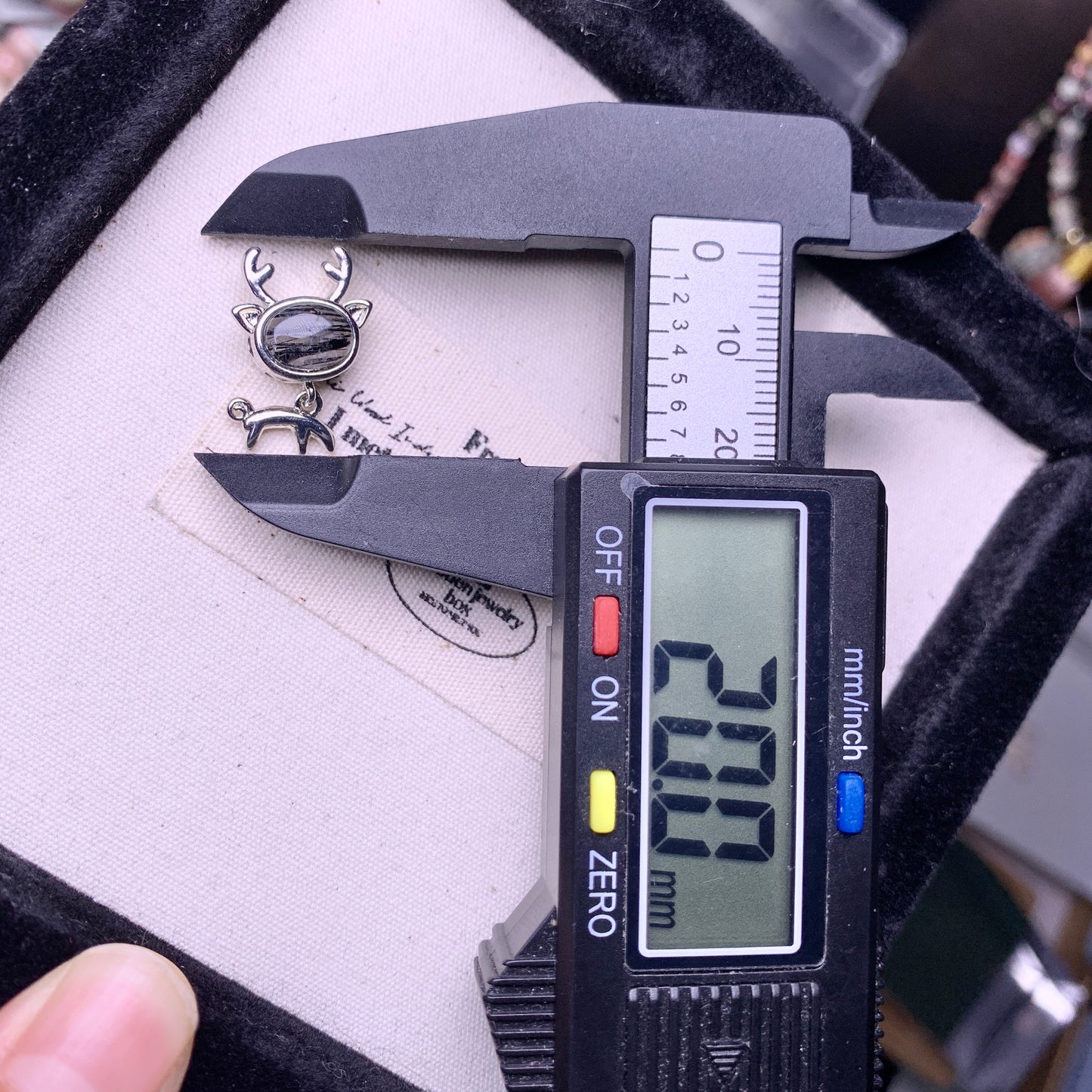 【Black Rutilated Quartz】deer box 20mm