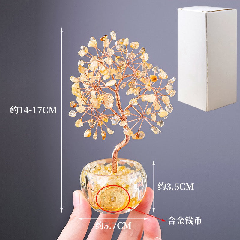 Natural Crystal Stone Money Tree