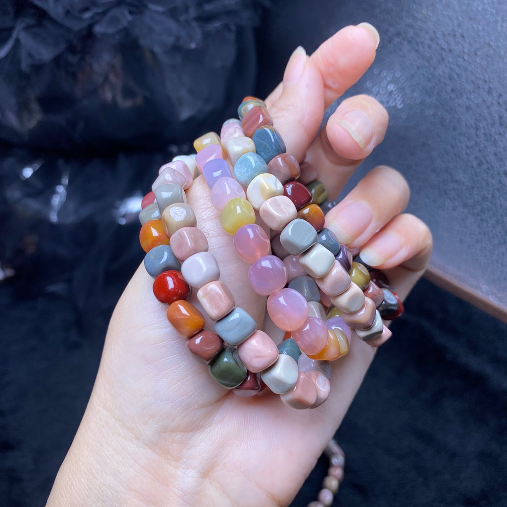 Alashan agate candy beads bracelet  7mm+
