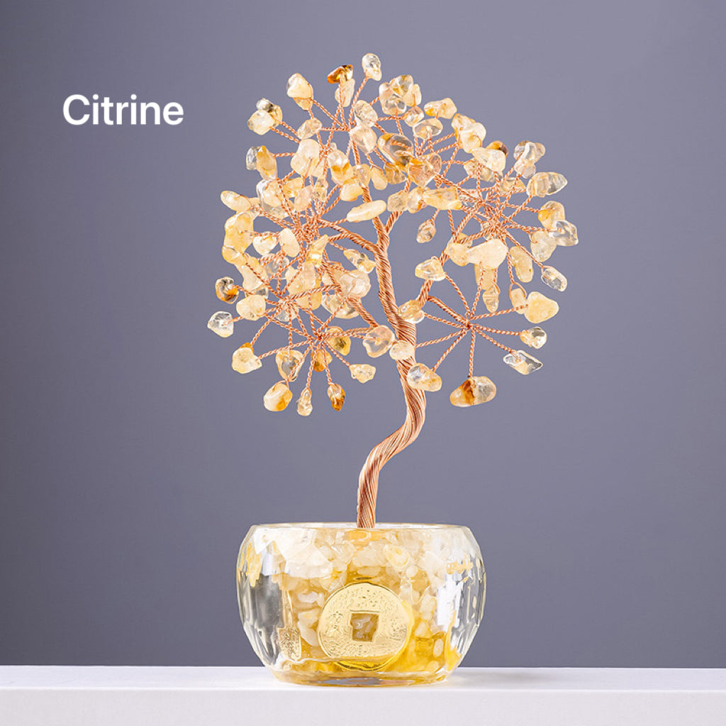 Natural Crystal Stone Money Tree