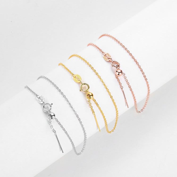 【S925】 Sterling Silver Bracelet Chain with Needle for DIY ajustable