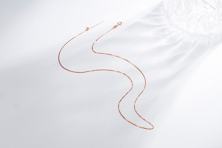 [S925]Sterling Silver Universal Necklace with Needle Adjustable