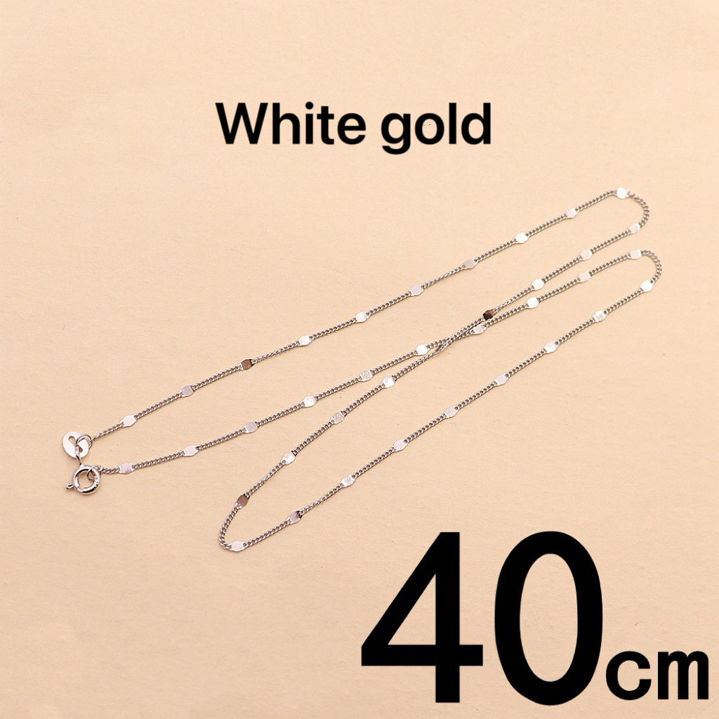 S925 Sterling Silver Diamond-Cut Rhombus Chain and High-Shine O-Link Chain."