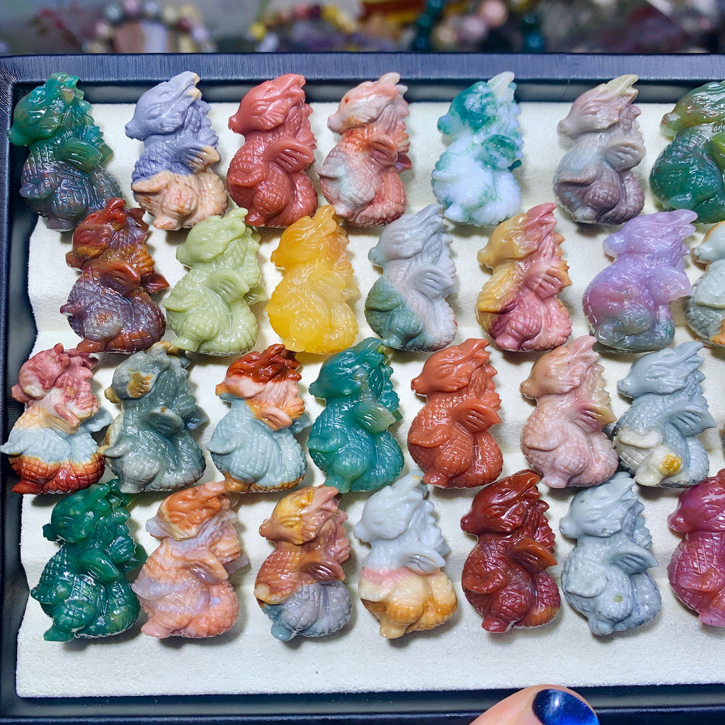 【5PCS】Alashan Agate Dragon