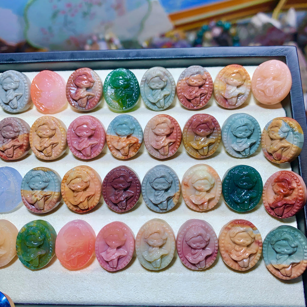 【5PCS】Alashan Agate  Marilyn Monroe