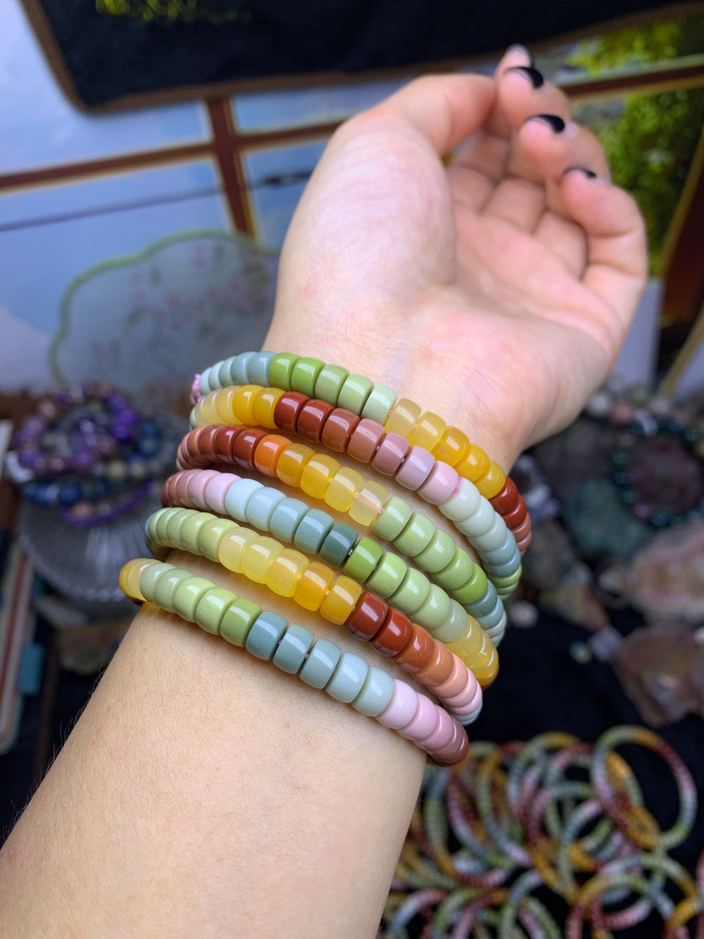 【alschzqsc】Alashan agate rainbow braclets