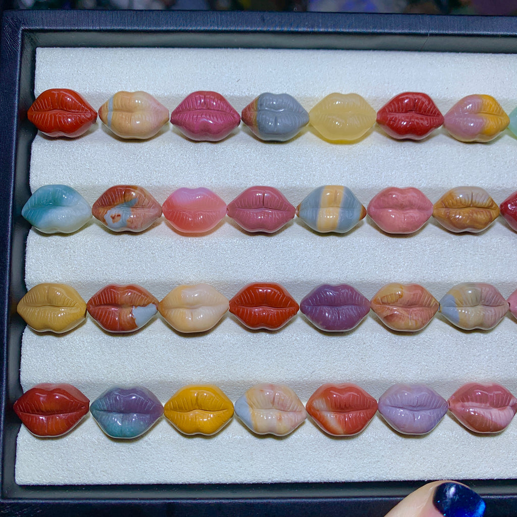 【5PCS】Alashan agate Lips