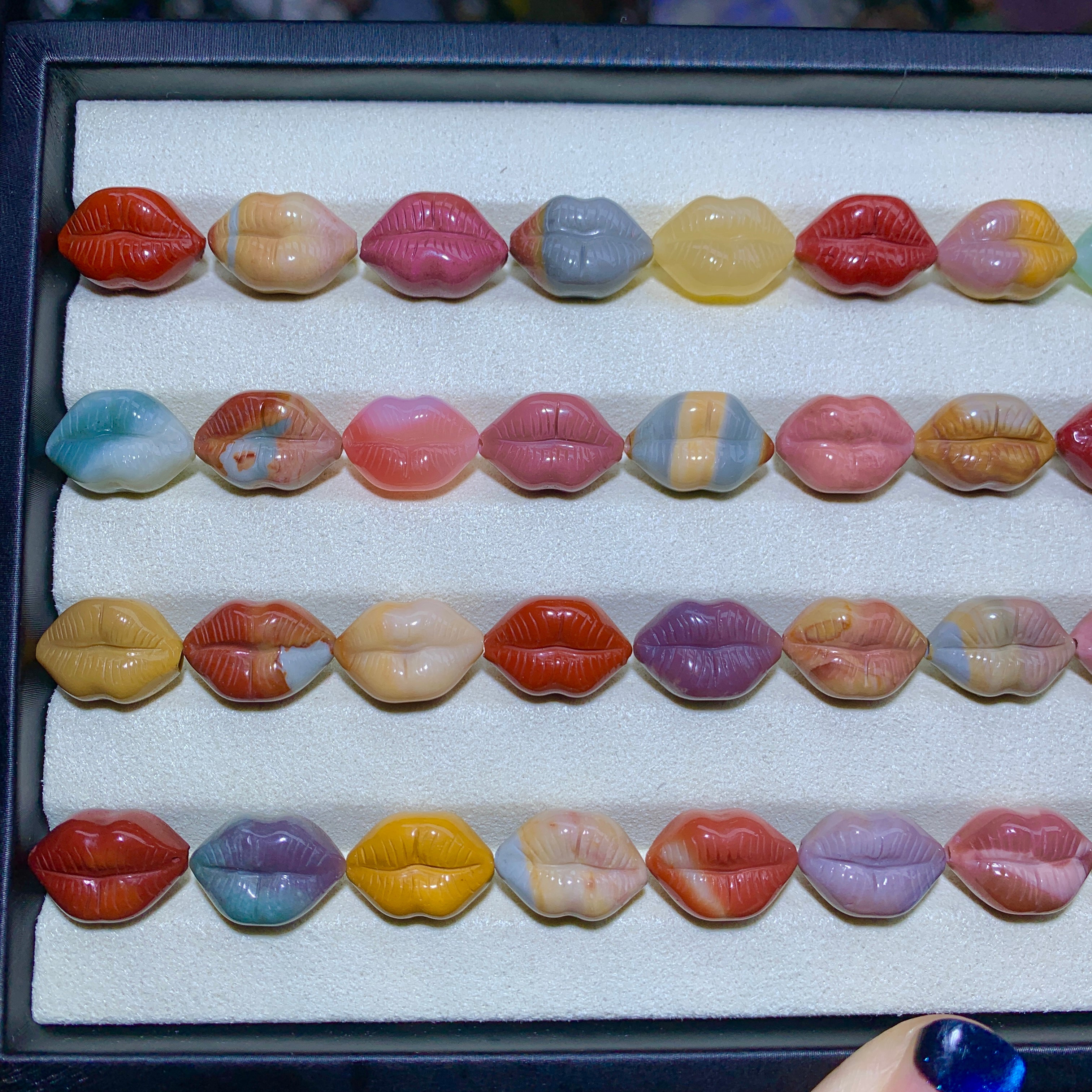 【5PCS】Alashan agate Lips
