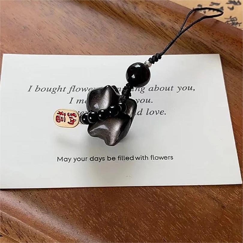 【Obsidian】Cat Bag Hanging曜石猫咪包挂