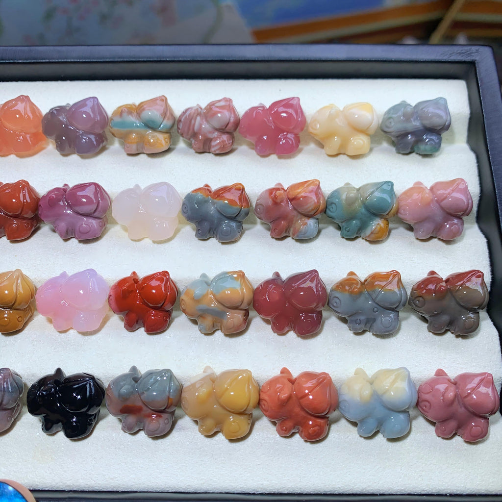 【5PCS】 Alashan Agate Bulbasaur