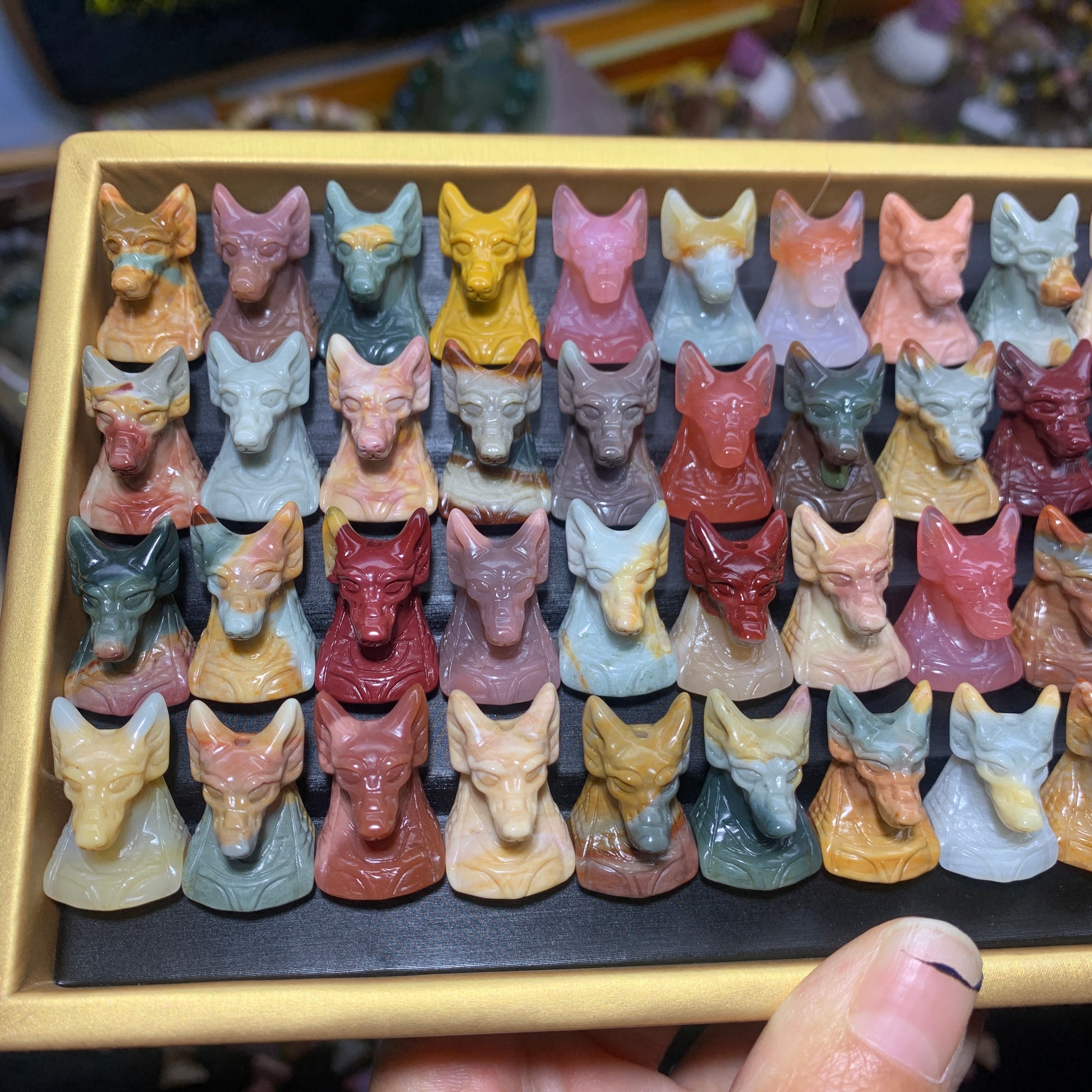 【5PCS】Alashan Agate Anubis