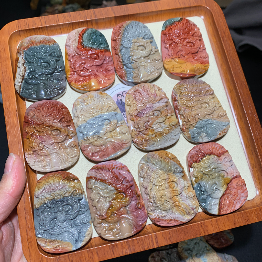 Dragon pendants【ocean jasper & polychrome】