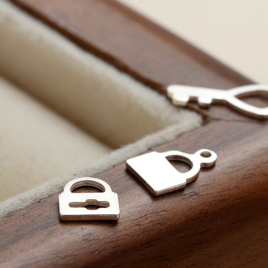 S925 Sterling Silver DIY Jewelry Accessories Key/Lock