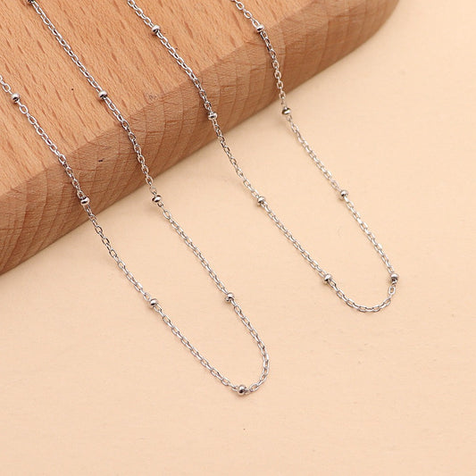 S925 Sterling Silver Cross Bead Chain/Bead Chain