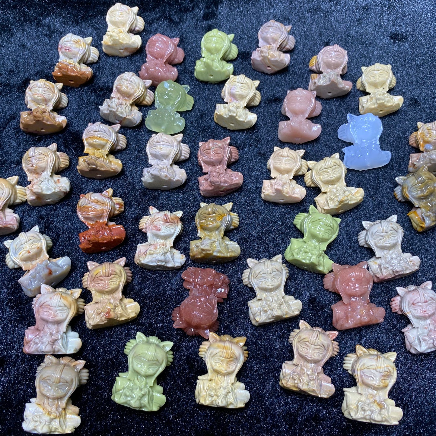 Natural Agate Genie Nine Tails charms