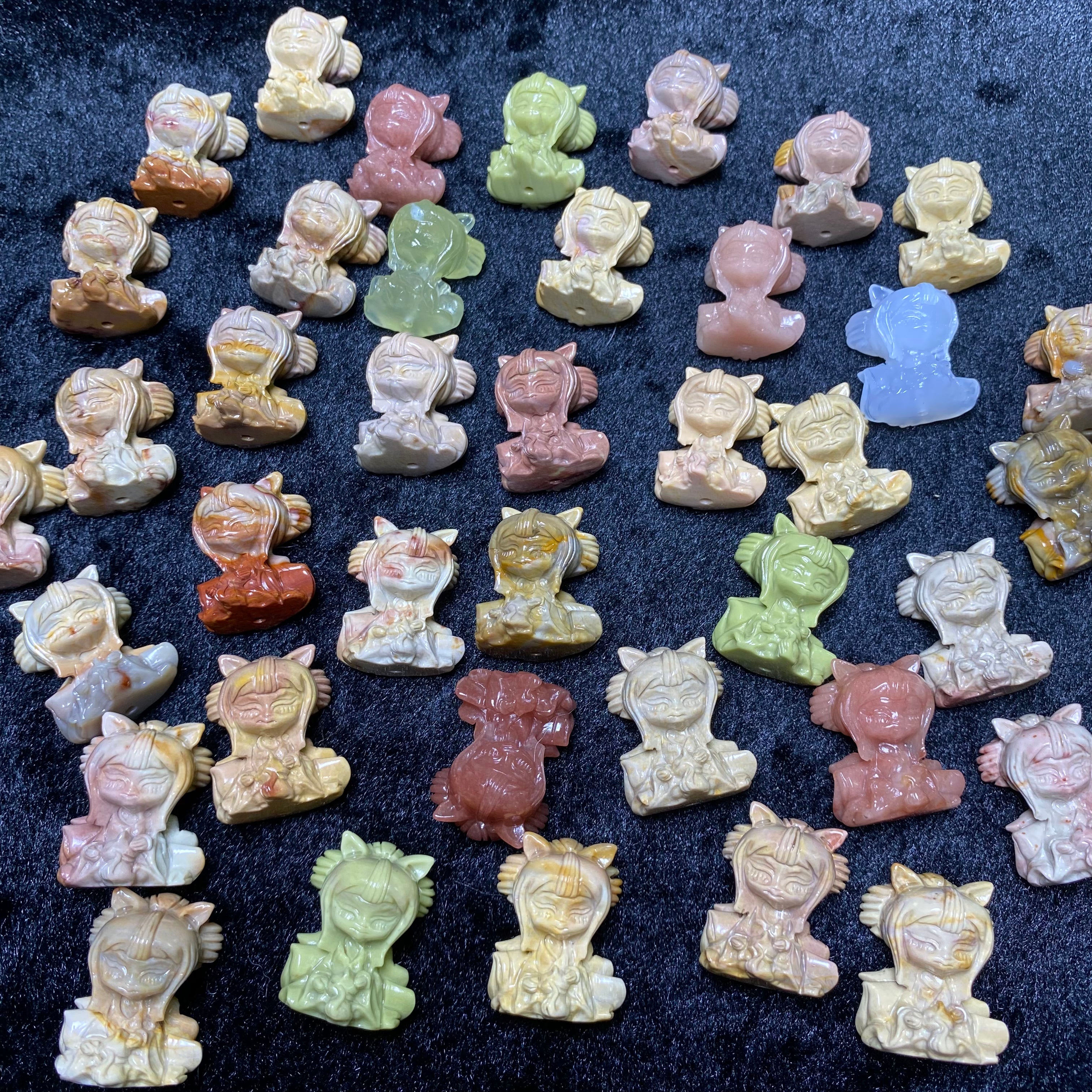 Natural Agate Genie Nine Tails charms