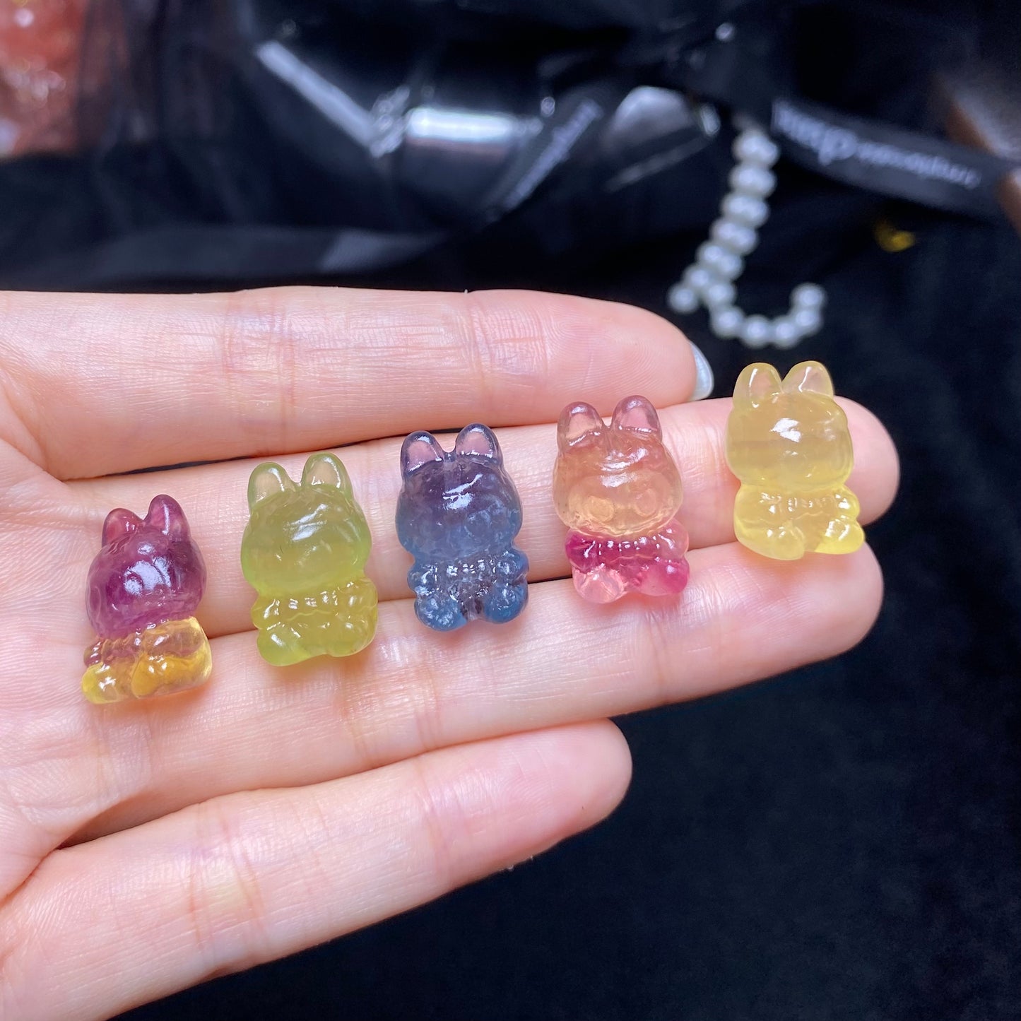 Fluorite Labubu carvings