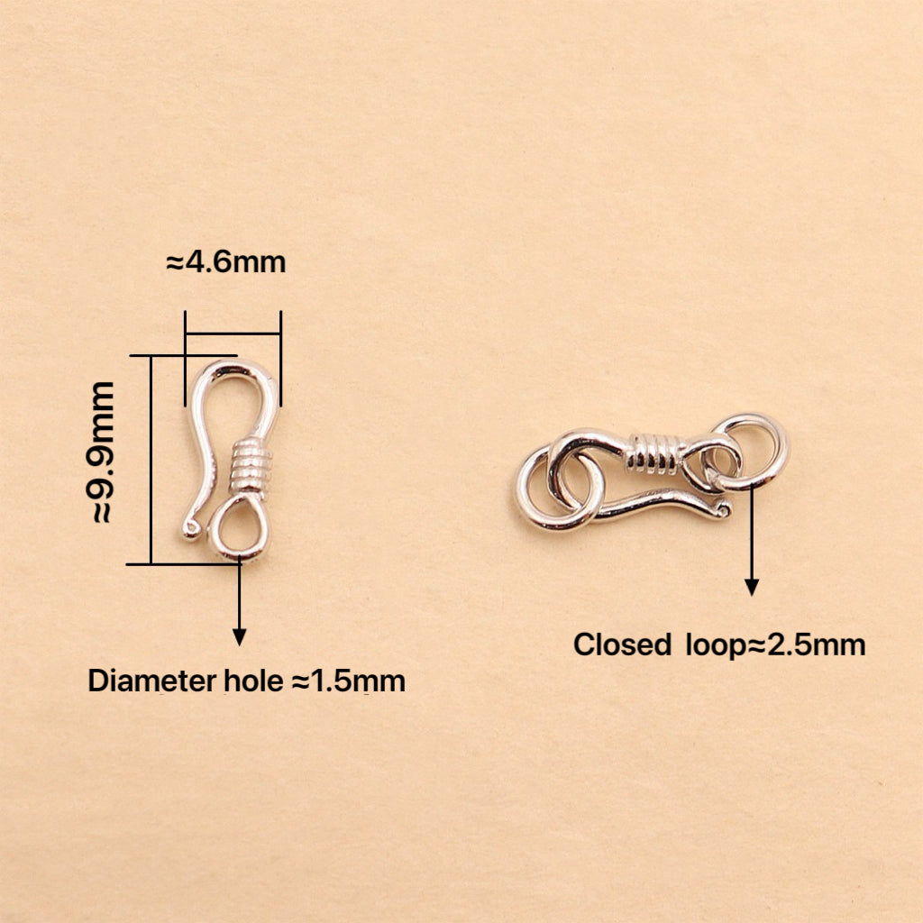 S925 Sterling Silver Figure-8 Clasp/Fishhook Clasp/Jewelry Clasp Accessories