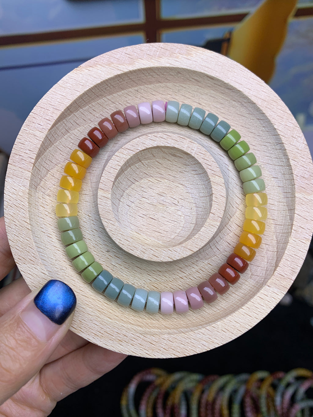 【alschzqsc】Alashan agate rainbow braclets