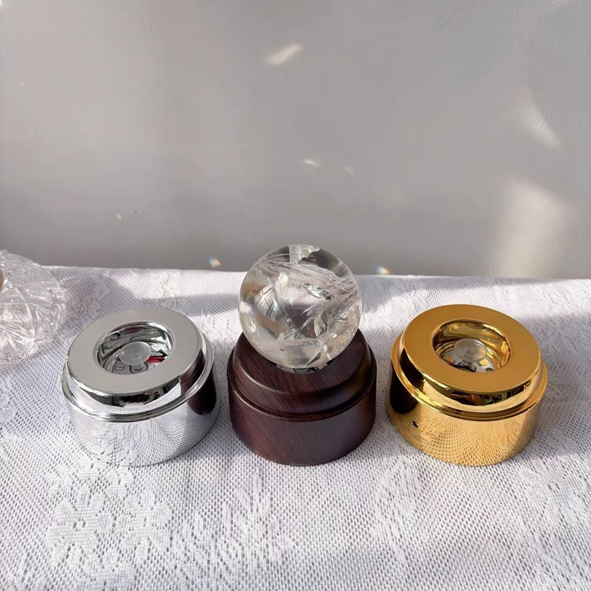 Crystal Ball Rotating Lamp Holder