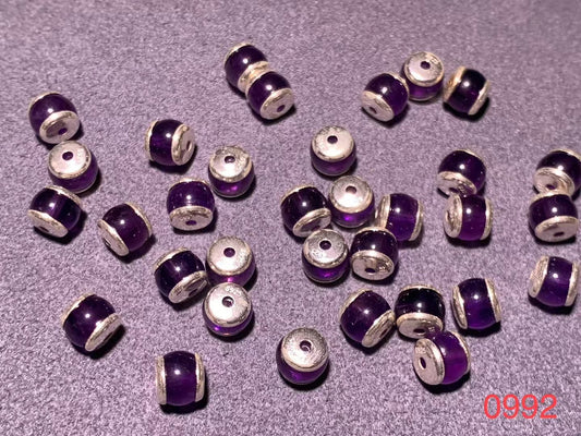 Amethyst spacer beads(Sterling silver ) 5mm+