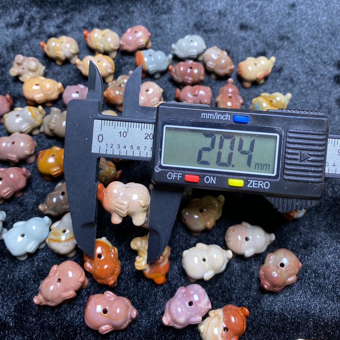 Natural Agate Elephant charms