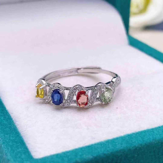 Natural Fancy Coloured Sapphire Ring