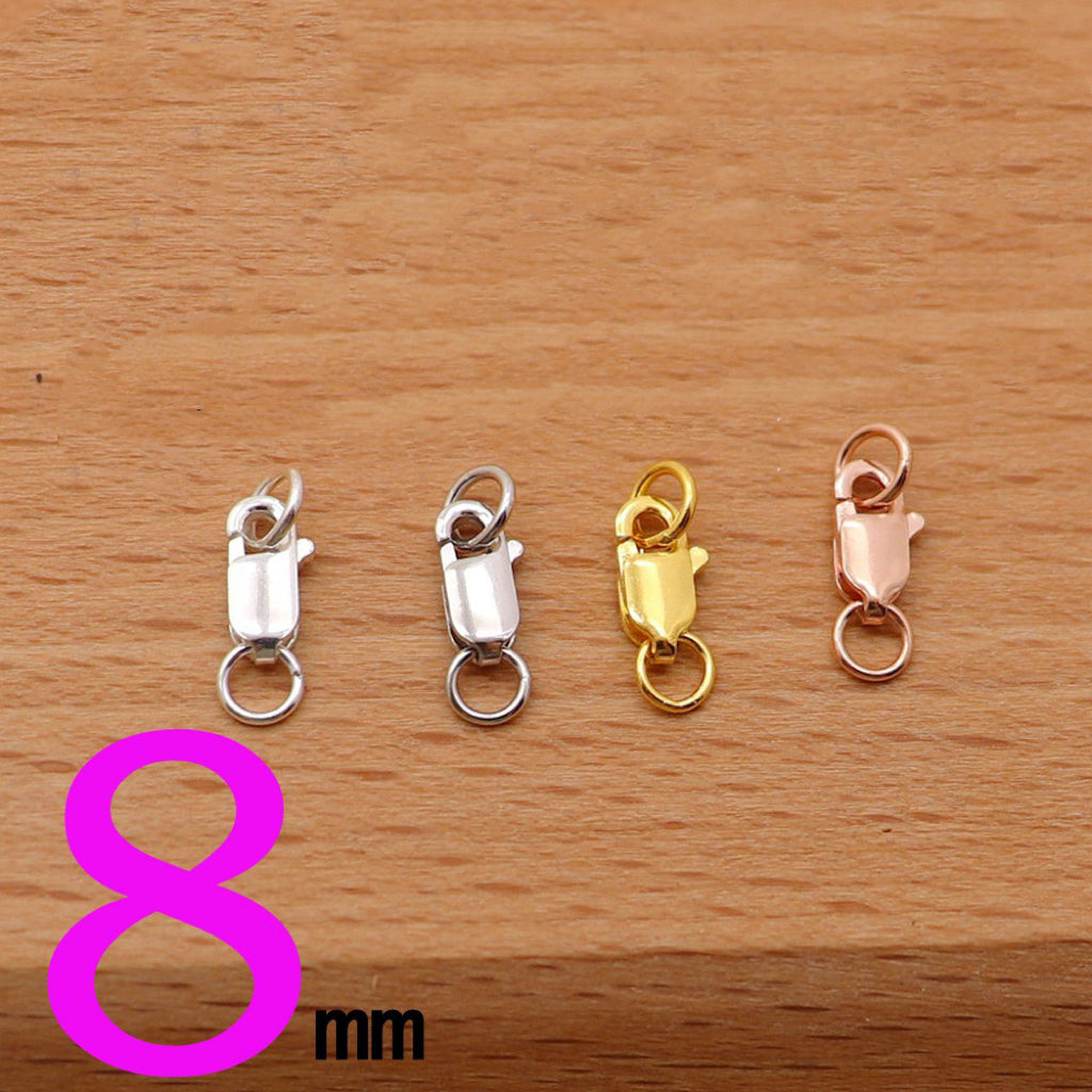 S925 Sterling Silver Double-Circle Square Clasp/Spring Clasp/Bracelet Buckle